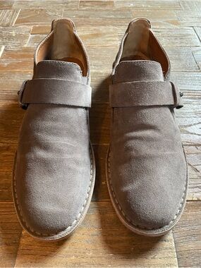 Vince Suede Strap Ankle Boots